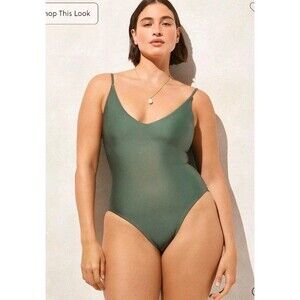J. Crew Simply Sage Green Lana One-Piece Swimsuit size 8